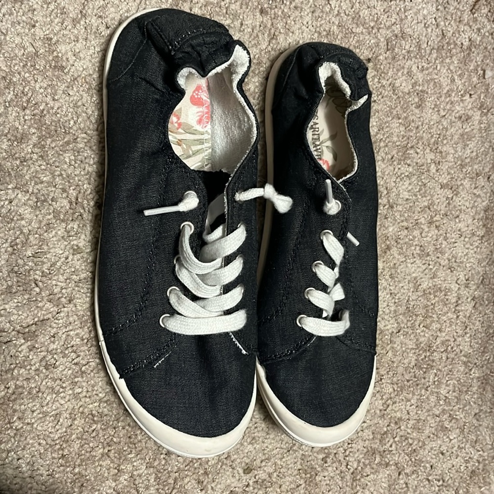 Margaritaville Navy Denim Slip On Boat Shoes Size 7